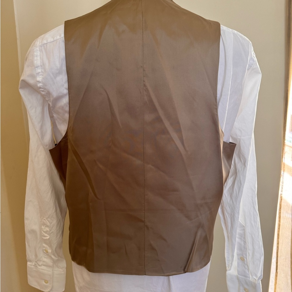 JOHNNY CARSON Vintage 70’s Deadstock Subtle Plad Wool Blend 3 Piece Suit 44 L - Picture 8 of 16